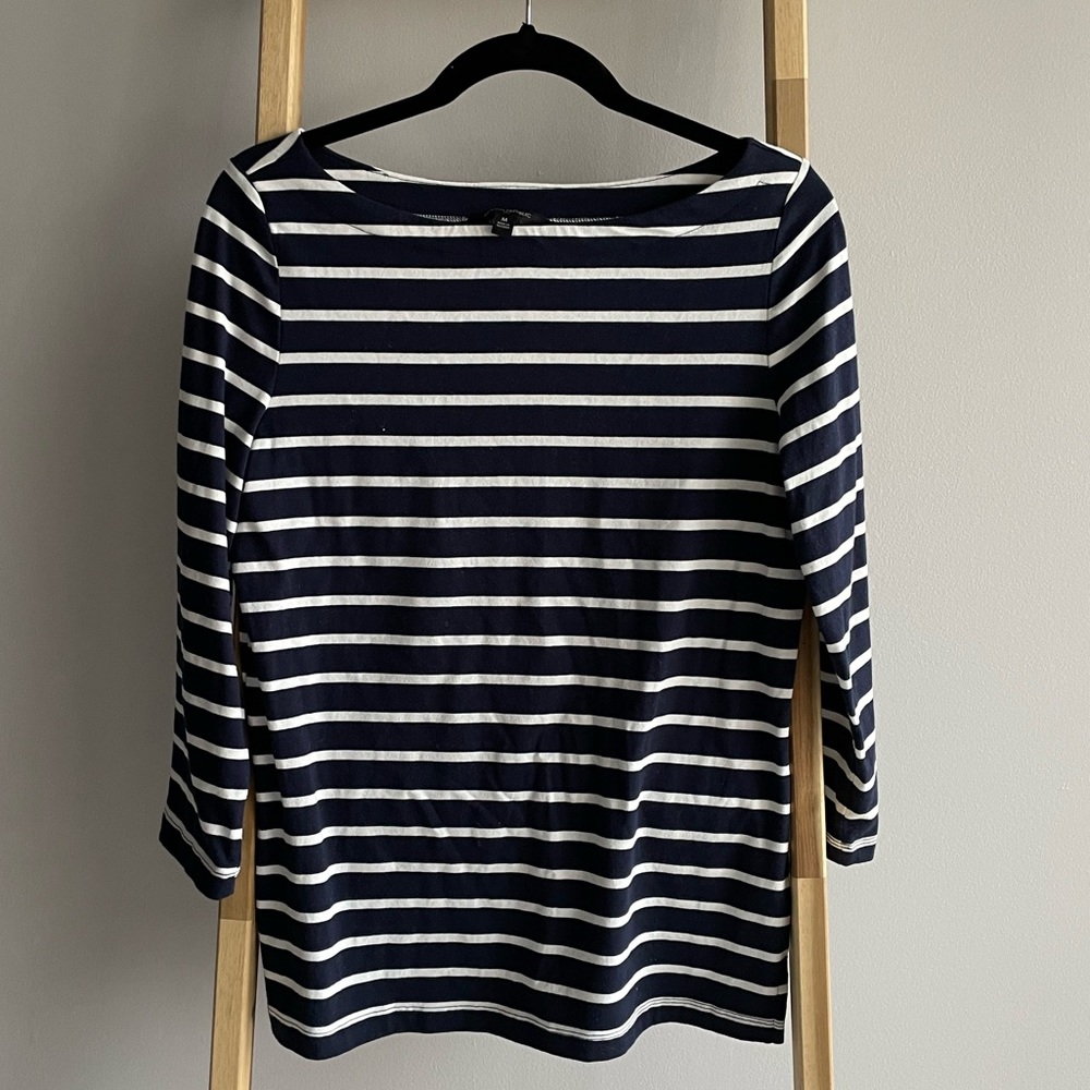 Banana Republic navy boatneck 3/4 sleeve shirt